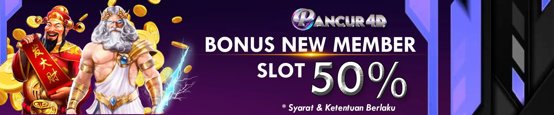BONUS NEW MEMBER SLOT 50%